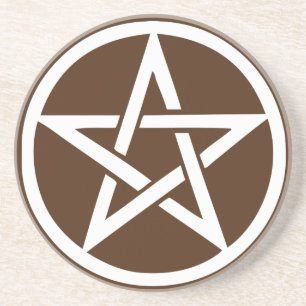 Pentagramm Altar - braun Sandstein Untersetzer