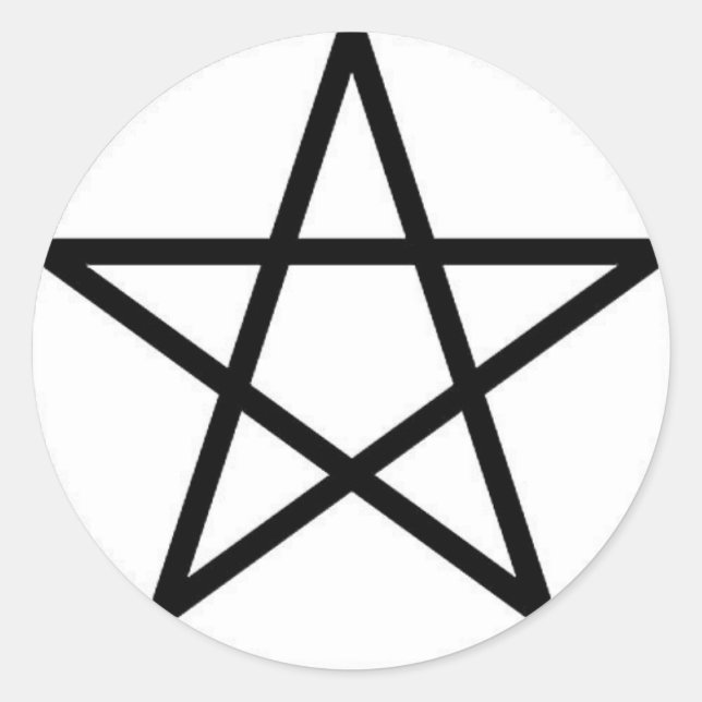 Pentagramm-Aufkleber Runder Aufkleber (Vorderseite)
