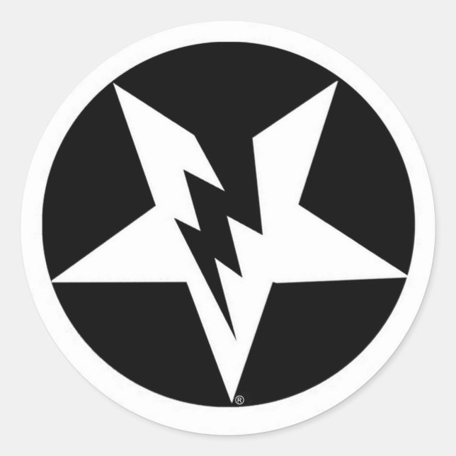 Pentagramm-Aufkleber Runder Aufkleber (Vorderseite)