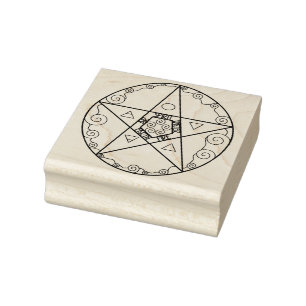 Pentagramm Gummistempel