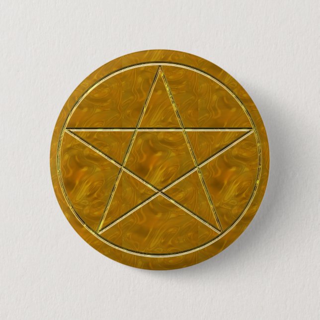 Pentagramm im Gold Button (Vorderseite)