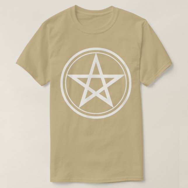Pentagramm im T - Shirt "Circle Witz" (Design vorne)