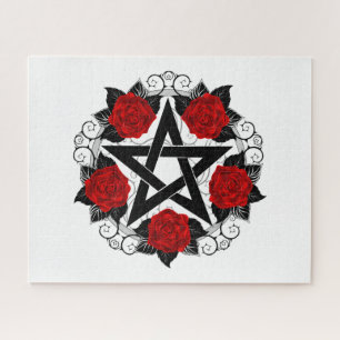Pentagramm mit Rote Rosen