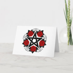 Pentagramm mit Rote Rosen