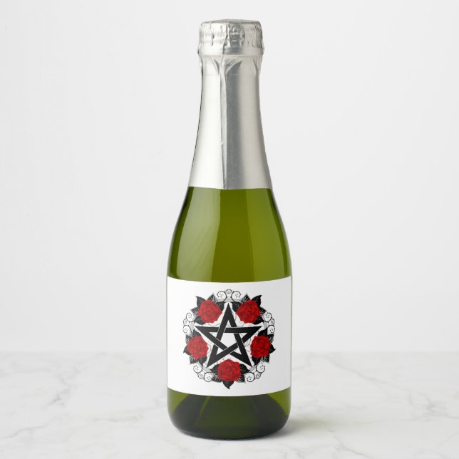 Pentagramm mit Rote Rosen (Vorderseite)