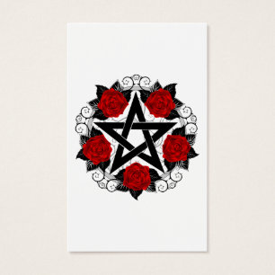 Pentagramm mit Rote Rosen