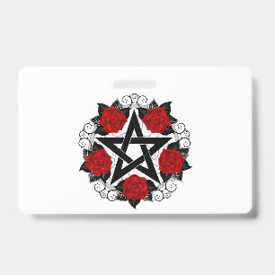 Pentagramm mit Rote Rosen Ausweis