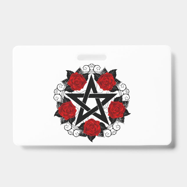 Pentagramm mit Rote Rosen Ausweis (Vorderseite)