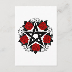 Pentagramm mit Rote Rosen Begleitkarte