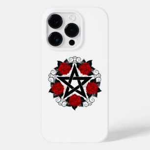 Pentagramm mit Rote Rosen Case-Mate iPhone 14 Pro Hülle