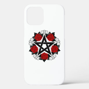 Pentagramm mit Rote Rosen Case-Mate iPhone Hülle