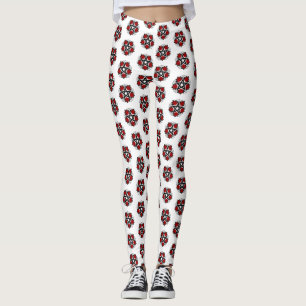 Pentagramm mit Rote Rosen Leggings