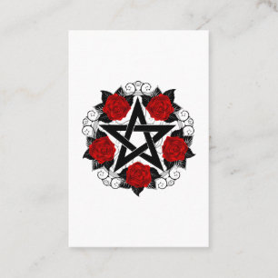 Pentagramm mit Rote Rosen Rabattkarte