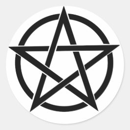 Pentagramm-Rundaufkleber Runder Aufkleber