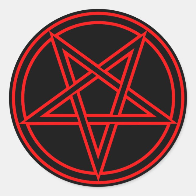 Pentagramm Runder Aufkleber (Vorderseite)