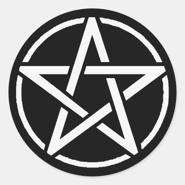 Pentagramm Runder Aufkleber (Vorderseite)