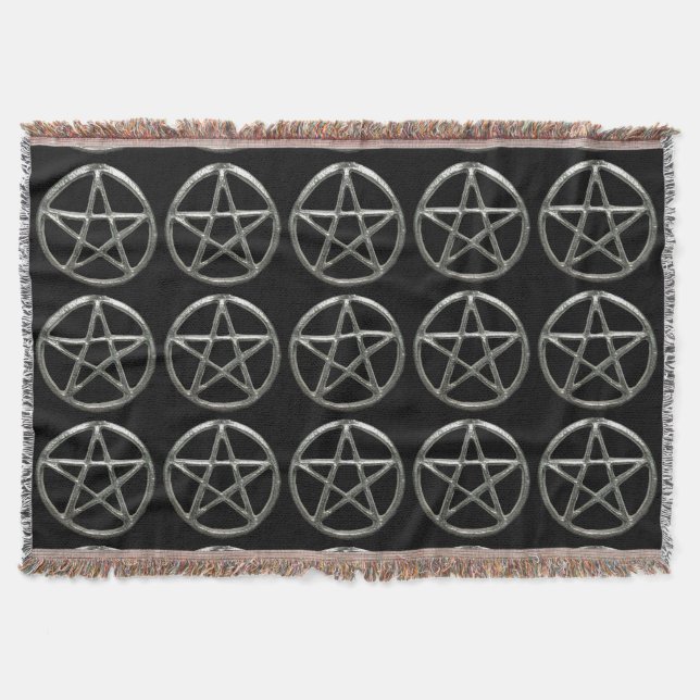 Pentagramm Throw Blanket Decke (Vorderseite)