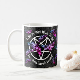 Pentagramm und Totenkopffalken Moths Geburtstags-T Kaffeetasse