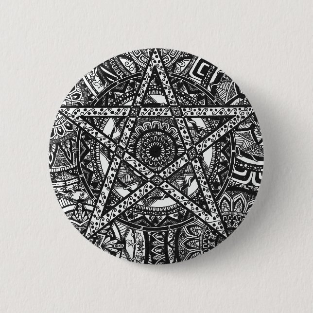 Pentagrammandala-Abzeichen Button (Vorderseite)