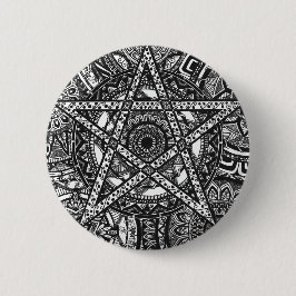 Pentagrammandala-Abzeichen Button