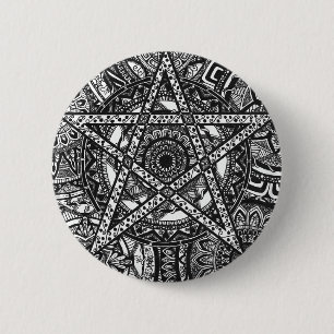 Pentagrammandala-Abzeichen Button