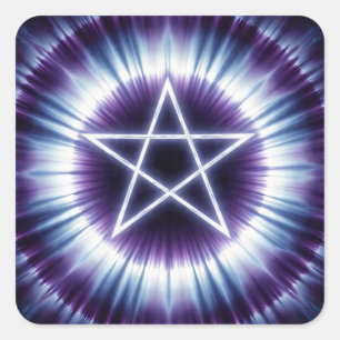 Pentagramme4Heide Quadratischer Aufkleber