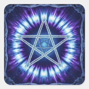 Pentagramme4Heide Quadratischer Aufkleber
