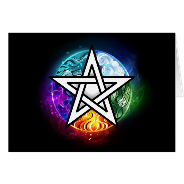pentagramme du Wiccan (Devant horizontal)