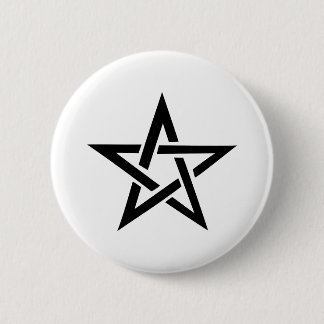 Pentagrammtebel 666, schwarzes Pentagramm Button