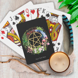 Pentakelkranz Natur Blumen Boho Kranz Spielkarten
