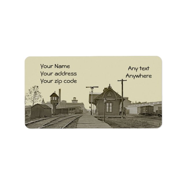 PENTERSVILLE ILLINOIS EISENBAHNBAHN 1890 ADRESSAUFKLEBER (Vorne)
