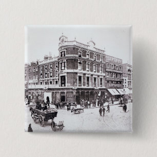 Pentonville Straßenszene, Islington, London Button