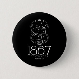 Pentwater Michigan Michigander Staat Mi Reise Boa Button