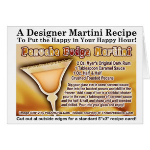 Penuche Fudge Martini Rezept Grußkarte