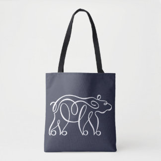 Penwork Kalligraphischer Bär Tasche