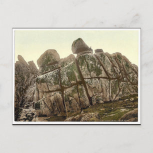 Penzance, Logan Rock, Cornwall, England, klassisch Postkarte