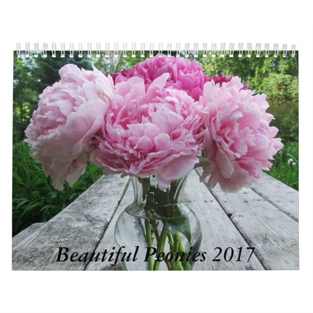 Peonies 2017 Calendar-Blume Kalender (Titelbild)