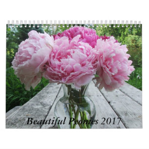 Peonies 2017 Calendar-Blume Kalender