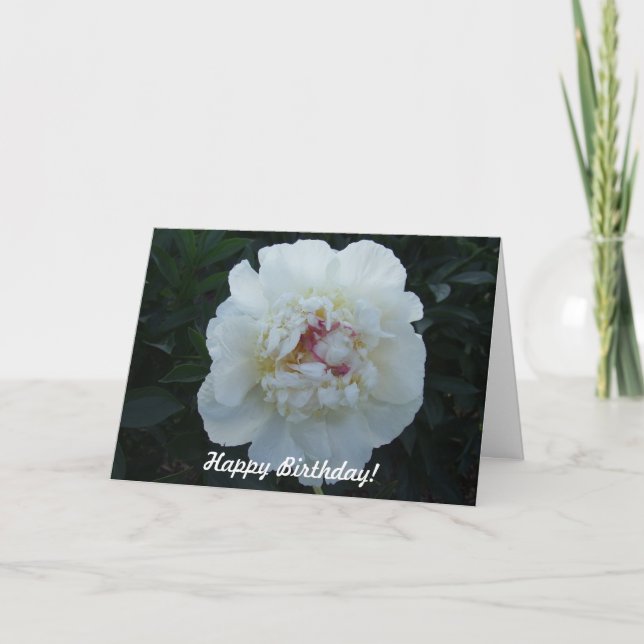 Peonies Bonne carte d'anniversaire (Devant)