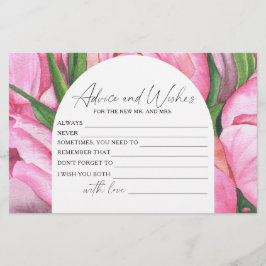 Peonies - Brautparty-Beratung und Wünsche Briefpapier