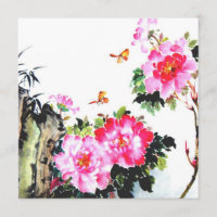Peonies & Butterflies/All-Occasion Custom Invites