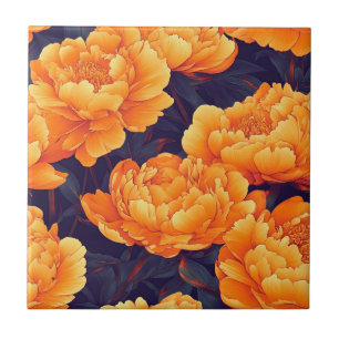 Peonies Classiques Carreaux En Céramique Pour Entr