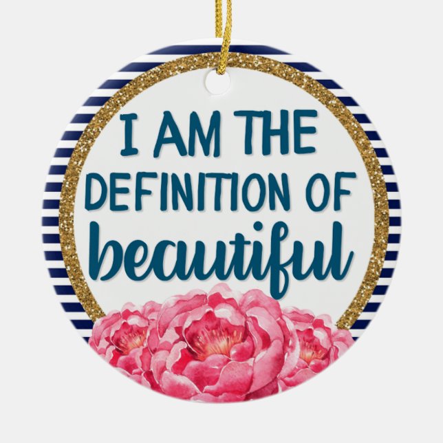 Peonies Definition von schöner Inspiration Keramik Ornament (Vorne)