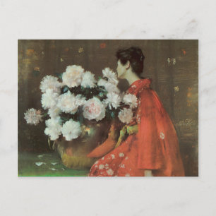 Peonies Fine Art Postcard Postkarte