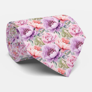 Peonies Floral Peony Blume Krawatte