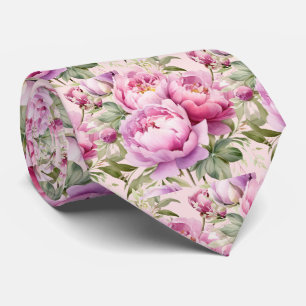 Peonies Floral Peony Blume Krawatte