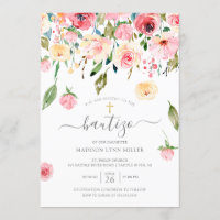 Peonies Floral Spanish Taufe