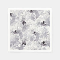 Peonies, grau-weiß, blühende, weiße Blume
