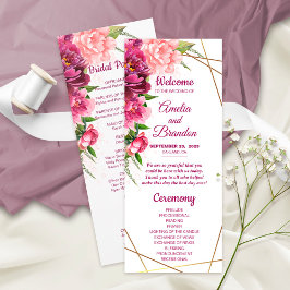 Peonies Imitate Gold Foil Rustikales Hochzeitsprog