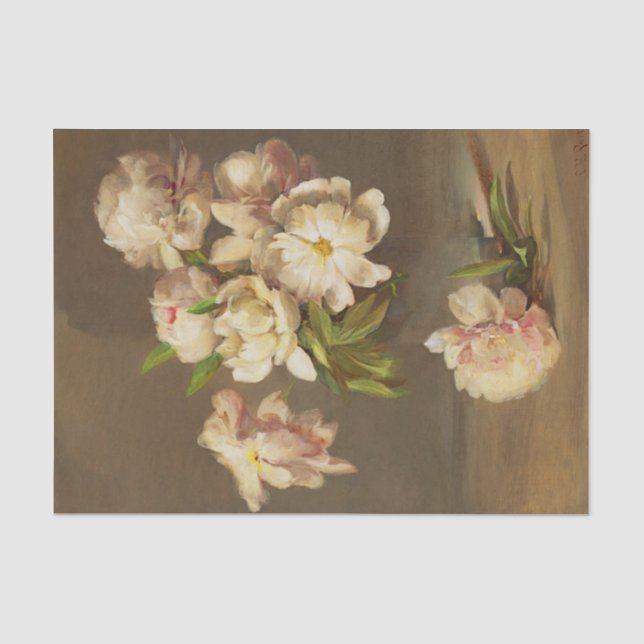 Peonies in einer Vase, Charles Ethan Porter Seidenpapier (Vorderseite)
